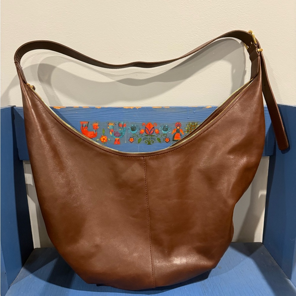 Madewell Essential Curve shoulder bag in chocolate raisin - Picture 3 of 7